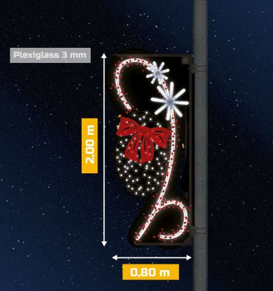 Décoration candélabre de Noël - nœud