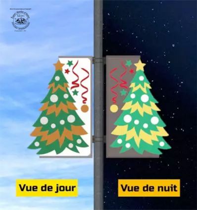 Décoration sapin de Noël professionnel rétroréfléchissant