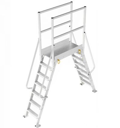 Saut de loup de chantier en tôle damier aluminium
