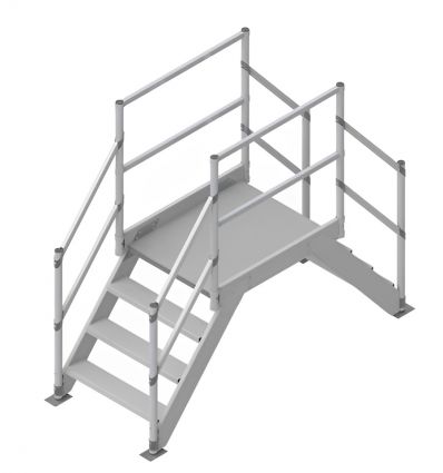 Saut de loup pour industrie en tôle damier aluminium