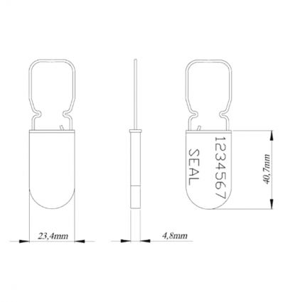 Scellé cadenas tige métallique
