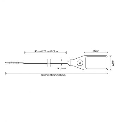 Scellé en plastique insert métallique