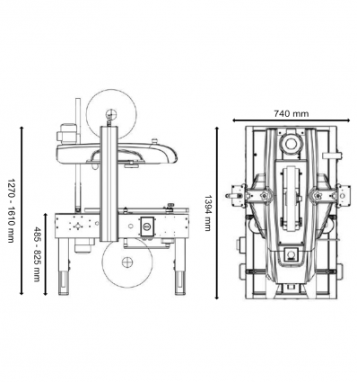 Scotcheuse semi automatique multi-formats