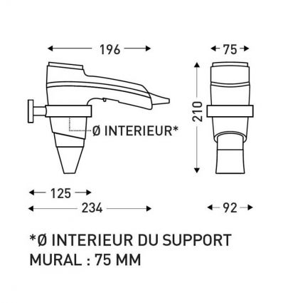 Sèche-cheveux JVD Pistolet avec Prise