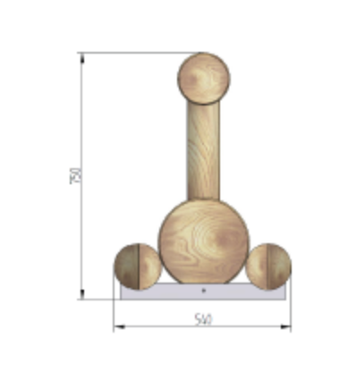 Séparateur de Voie en Bois