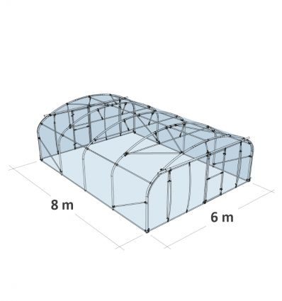 Serre Tunnel Professionnelle Renforcée Largeur 6 m