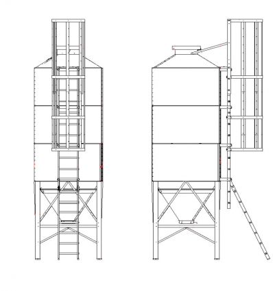 Silo en acier pour extérieur