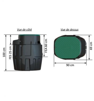 Station de relevage eaux chargées​ 420 L