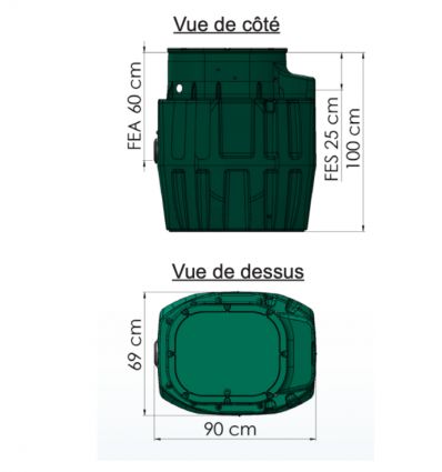 Station de relevage eaux claires​ 420 L