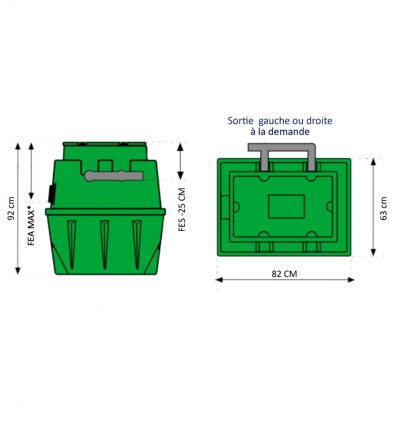 Station de relevage eaux claires​ 420 L