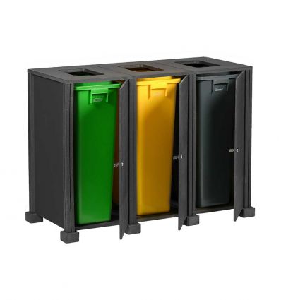 Station de tri en briques alimentaires recyclées 2 ou 3 flux