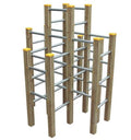 Structure à grimper bois et acier galvanisé 3 à 12 ans