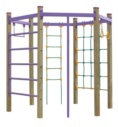 Structure à grimper de 6 jeux 3 à 12 ans