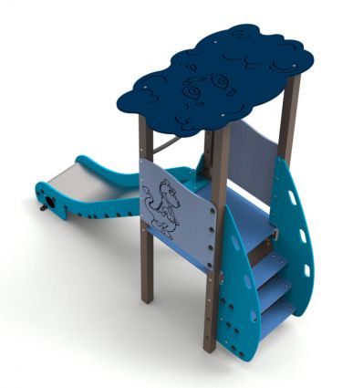 Structure de Jeu Toboggan Escalier 1 à 6 ans