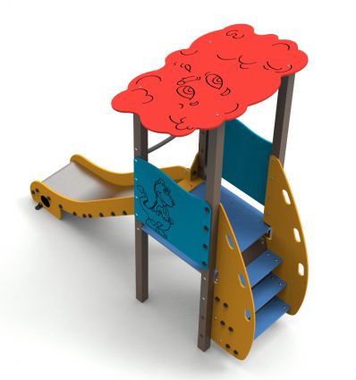 Structure de Jeu Toboggan Escalier 1 à 6 ans