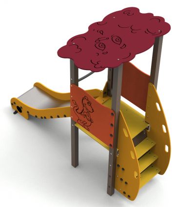 Structure de Jeu Toboggan Escalier 1 à 6 ans