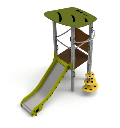 Structure toboggan acier 1 à 6 ans
