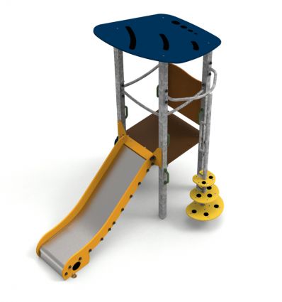 Structure toboggan acier 1 à 6 ans