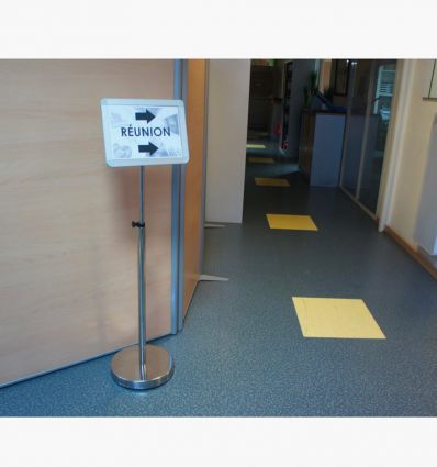 Porte-affiche télescopique sur pied A4/A2/A3 en acier