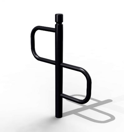 Poteau attache vélo pommeaux décoratifs