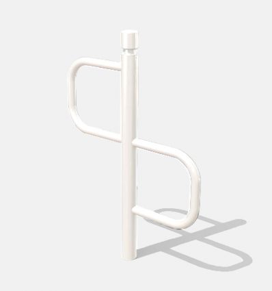 Poteau attache vélo pommeaux décoratifs