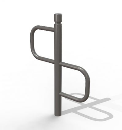 Poteau attache vélo pommeaux décoratifs