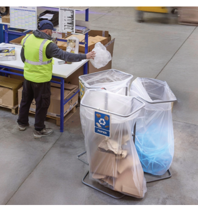 Support sac poubelle industriel triple