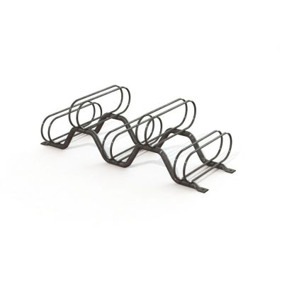 Rack pour vélo 5 places compact premium cintré en acier galva