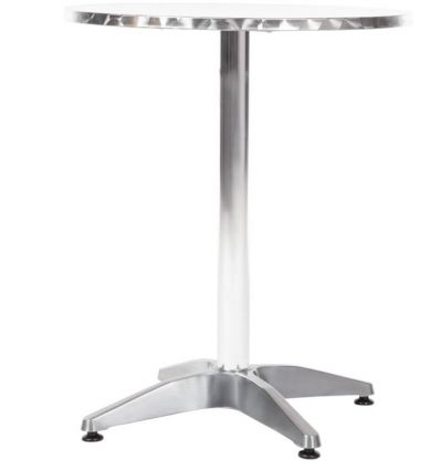 Table bistrot aluminium ronde extérieur