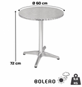 Table bistrot aluminium ronde extérieur