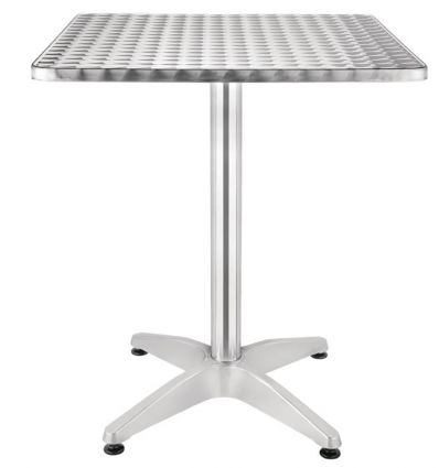 Table bistrot carrée aluminium extérieur
