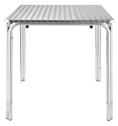 Table bistrot carrée aluminium extérieur