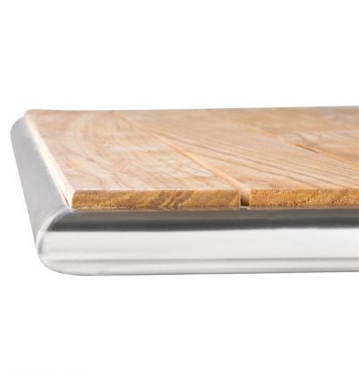 Table bistrot en aluminium et frêne carrée extérieur