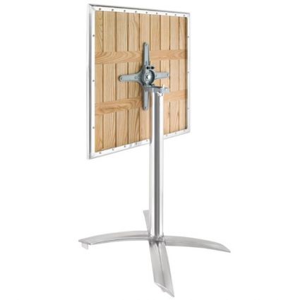 Table bistrot en aluminium et frêne carrée extérieur