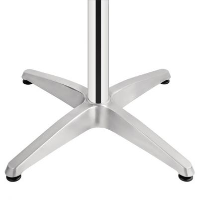 Table bistrot extérieur aluminium et frêne ronde