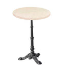 Table bistrot ronde effet marbre usage extérieur