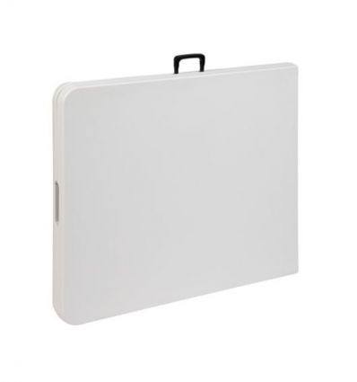 Table blanche pliante en valise rectangulaire