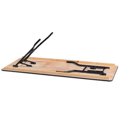 Table bois exotique pliante rectangulaire