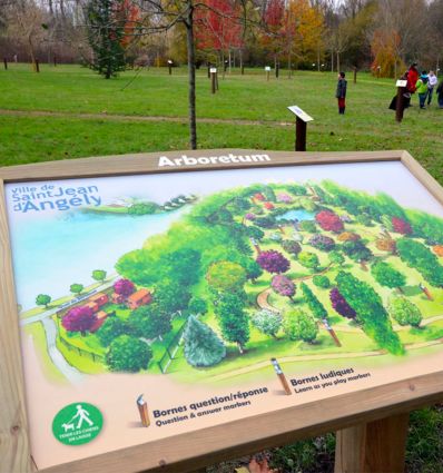 Table d'orientation en bois