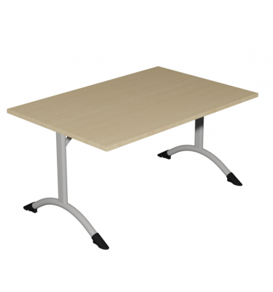 Table de cantine rectangle T3 et T6 pieds latéraux arrondis