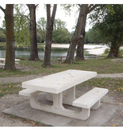 Table de pique nique en béton à poser