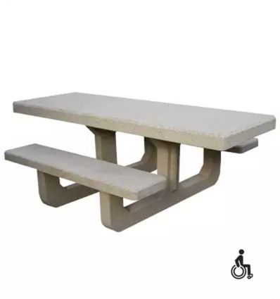 Table de pique nique en béton à poser