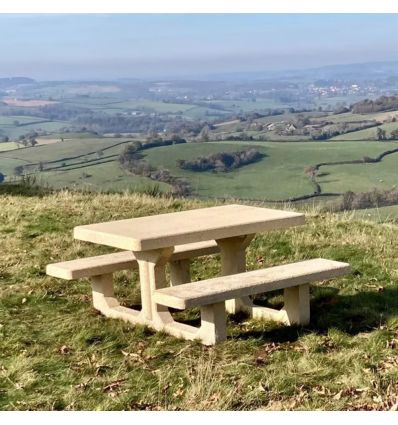 Table de pique nique en béton à poser