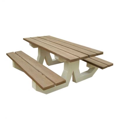 Table de Pique Nique Béton effet bois