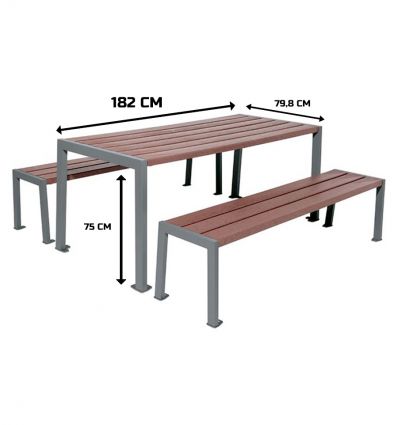Table pique nique plastique recyclé collectivité