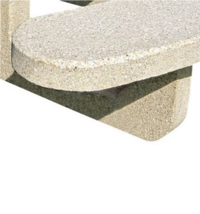 Table de pique nique en béton ovale