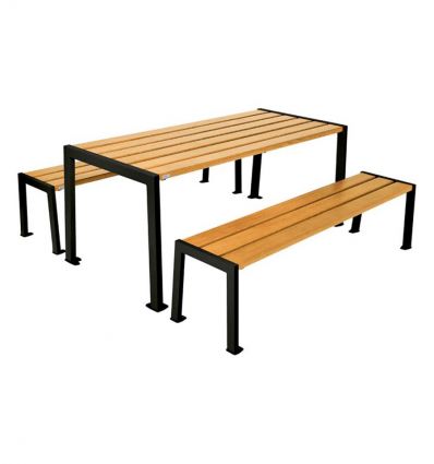 Table de pique-nique pour extérieur bois 10 couleurs