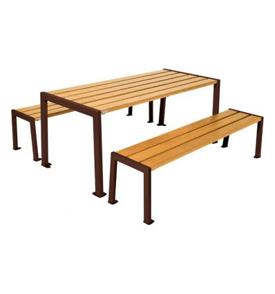 Table de pique-nique pour extérieur bois 10 couleurs