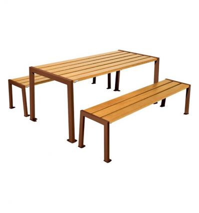 Table de pique-nique pour extérieur bois 10 couleurs