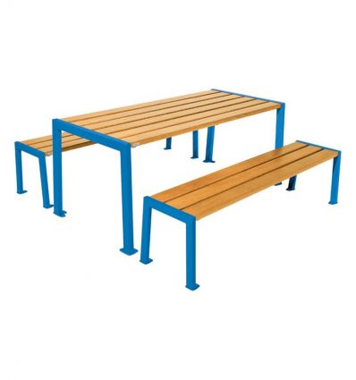 Table de pique-nique pour extérieur bois 10 couleurs